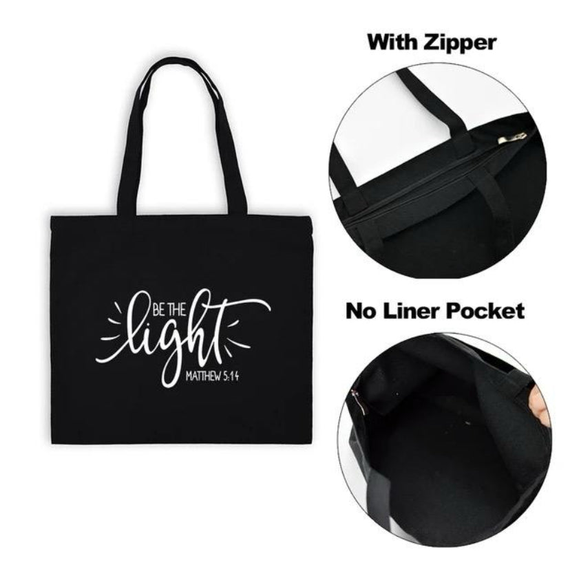 LIGHT IN GOD CANVAS SHOULDER BAG